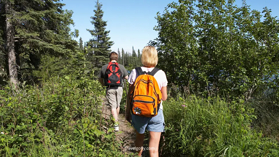 Hiking trail at Halibut Point State Park in Rockport Massachusetts