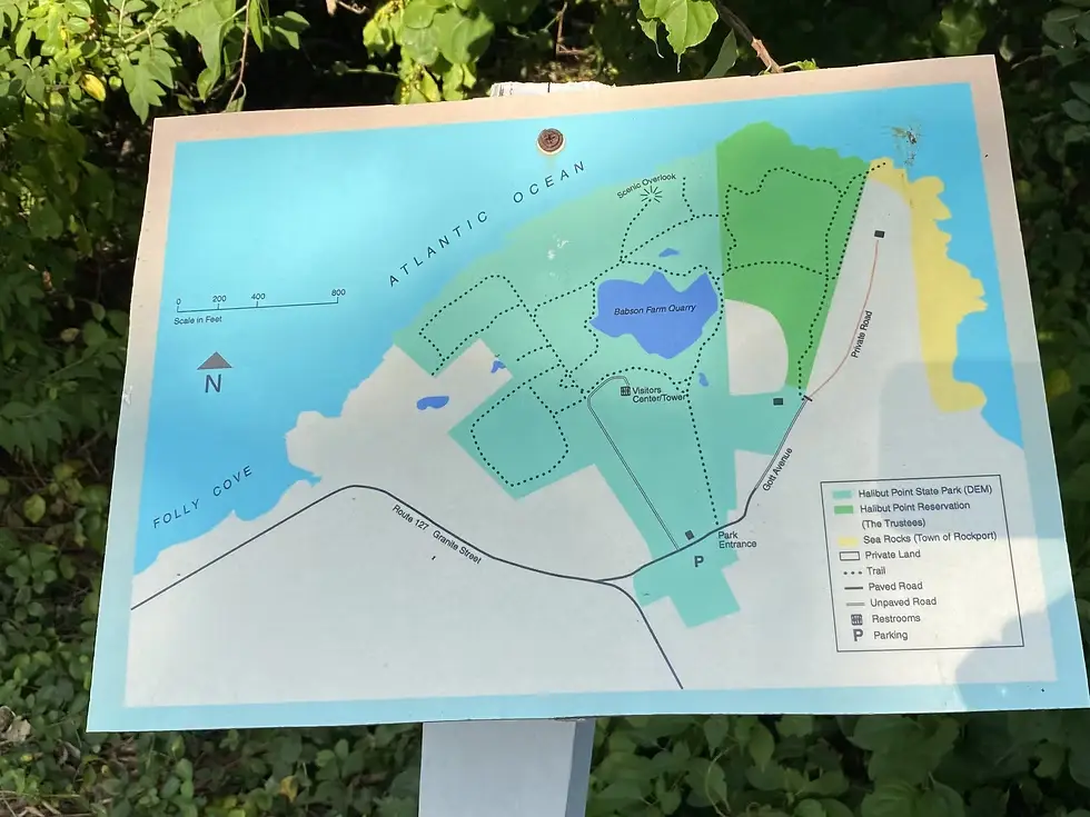 Map showing how to get to Halibut Point State Park from Boston