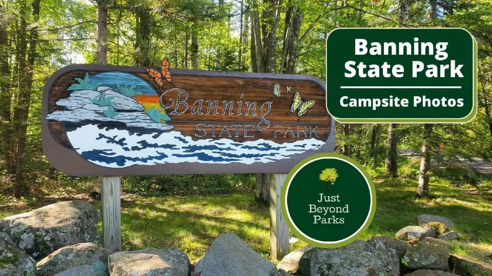 The Banning State Park visitor center with informational signage and welcome area